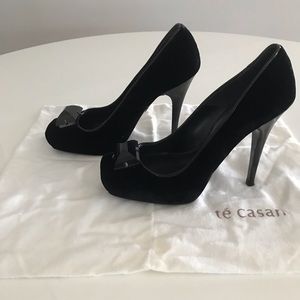 Te Casan Velvet Heels 36 1/2